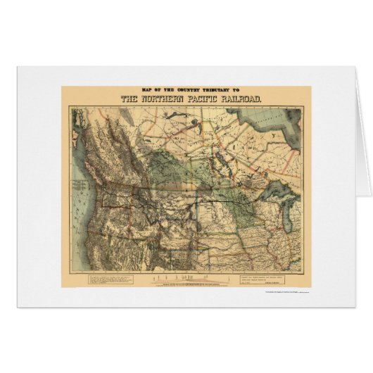 Northern Pacific Railroad Map 1871 (Front Horizontal)