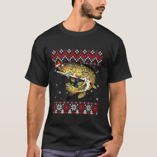 Northern Pike Fish Santa Hat Women Kids Ugly Chris T-Shirt