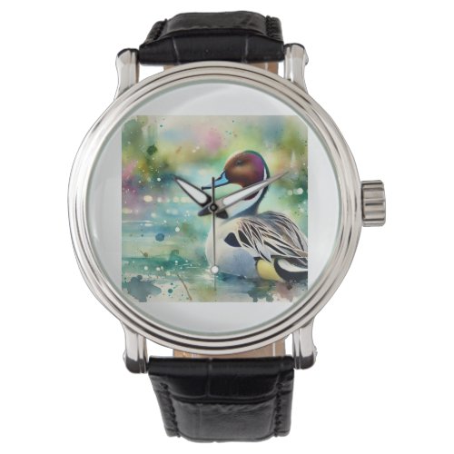 Northern Pintail Duck 210624AREF122 _ Watercolor Watch
