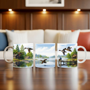 Northern Pintail Ducks Digital Mug Wrap Design
