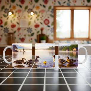 Northern Pintail Ducks Digital Mug Wrap Design