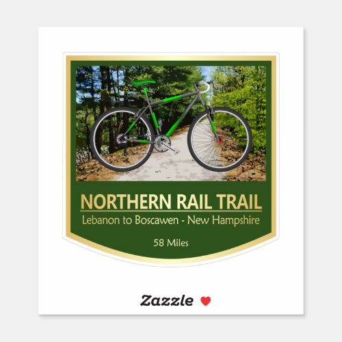 Northern Rail Trail bike2 Sticker