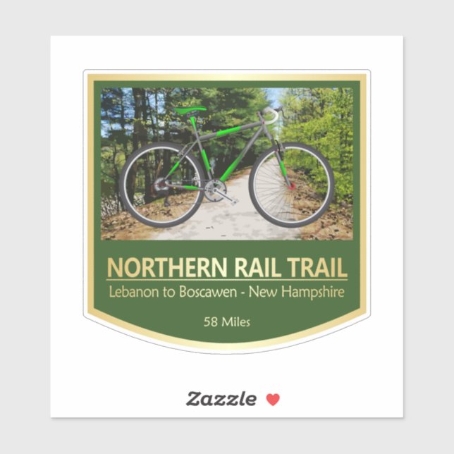 Northern Rail Trail (bike2) Sticker (Sheet)