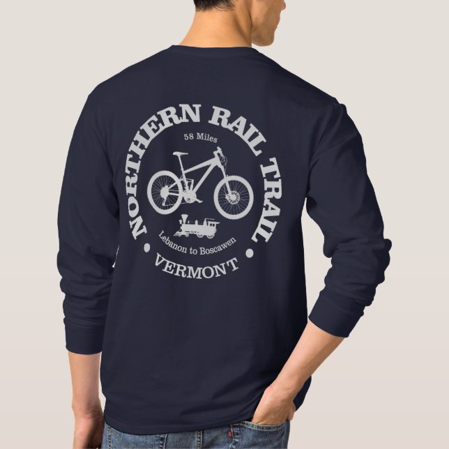 Northern Rail Trail (cycling) T-Shirt (Back)