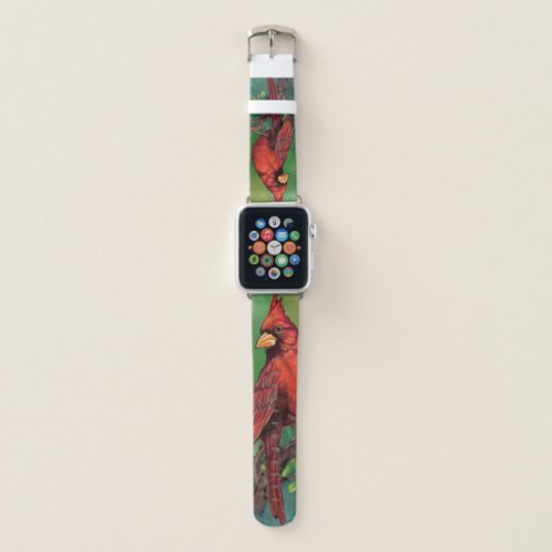 Northern Red Cardinal Bird Apple Watch Band