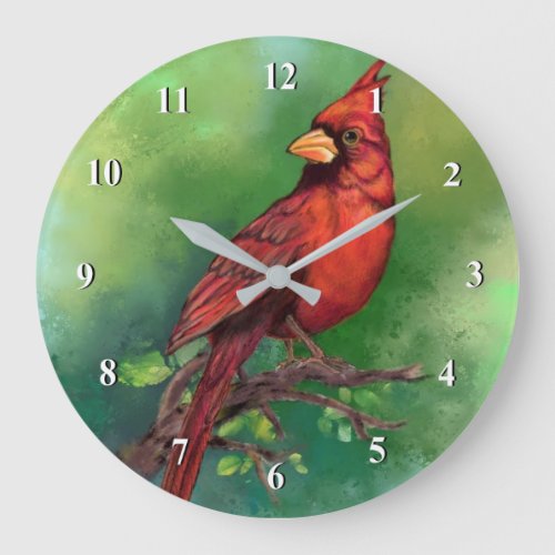 Northern Red Cardinal Bird Clock