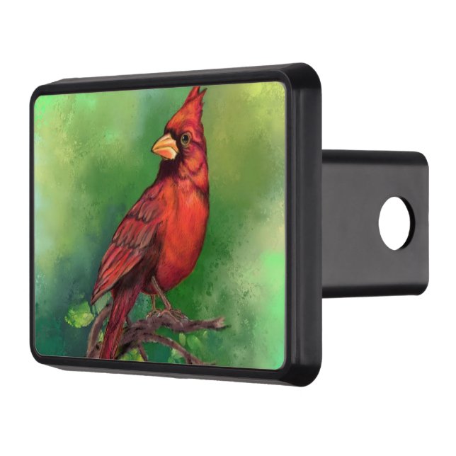 Northern Red Cardinal Bird Hitch Cover (Left)
