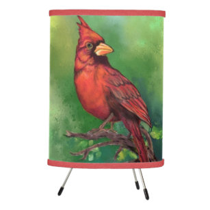 Northern Red Cardinal Bird Lamp 