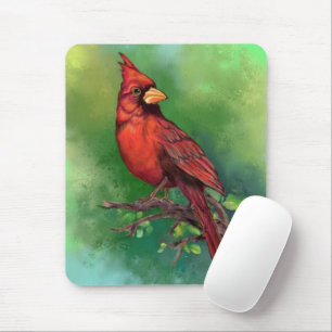 Northern Red Cardinal Bird Mouse Pad
