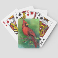 Northern Red Cardinal Bird Playing Cards