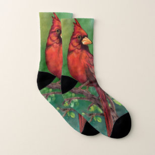 Northern Red Cardinal Bird Socks