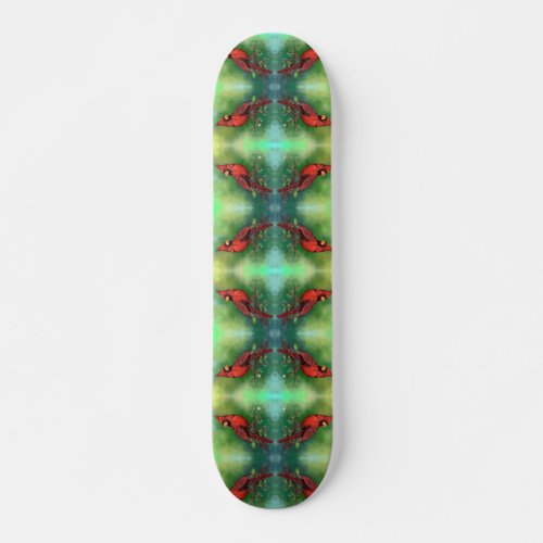 Northern Red Cardinal Birds Skateboard