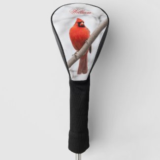 Northern Red Cardinal in Snow Personalized
