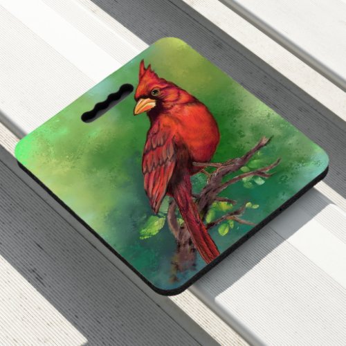 Northern Red Cardinal Seat Cushion