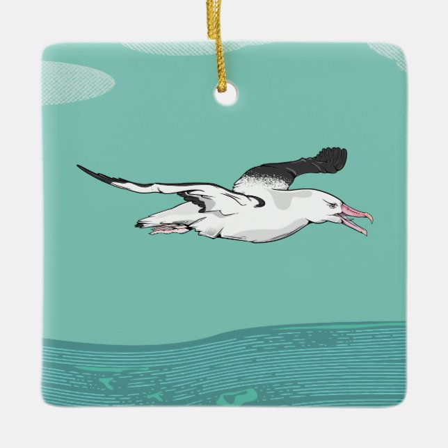 Northern Royal Albatross Toroa Ceramic Ornament (Front)