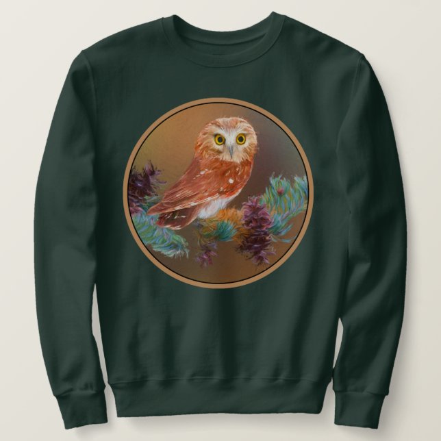 Northern Saw-Whet Owl Sweatshirt (Design Front)
