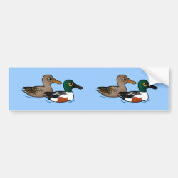 Northern Shoveler Pair Bumper Sticker