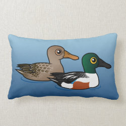 Northern Shoveler Pair Throw Pillow Lumbar 13