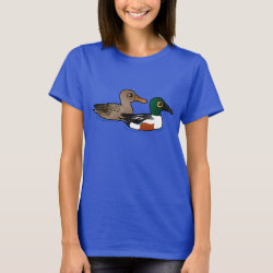 Northern Shoveler Pair Women's Basic T-Shirt