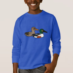 Northern Shoveler Pair Kids' Basic Long Sleeve T-Shirt
