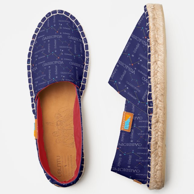 Northern Sky Constellation Cassioipeia Espadrilles (Side)