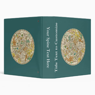 Northern Sky Star Chart and Constellations Map 3 Ring Binder