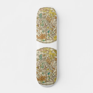 Northern Sky Star Chart and Constellations Map Skateboard Deck