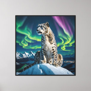 “Northern Sky Wanderer” – Snow Leopard Portrait Canvas Print