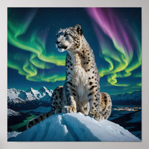 “Northern Sky Wanderer” – Snow Leopard Portrait Poster
