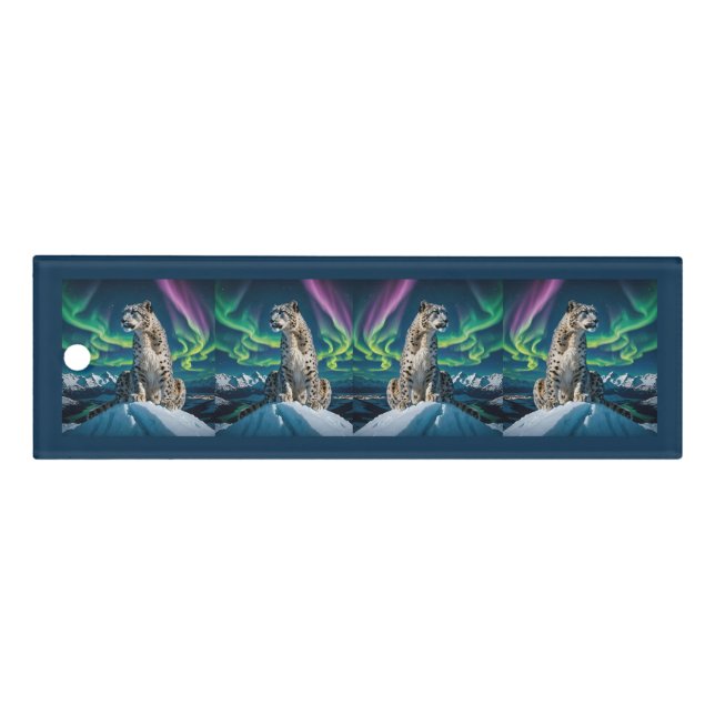 “Northern Sky Wanderer” – Snow Leopard Portrait Ruler (Front)