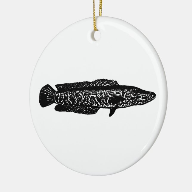 Northern Snakehead Ceramic Ornament (Left)