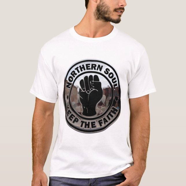 northern soul chrome and black T-Shirt (Front)