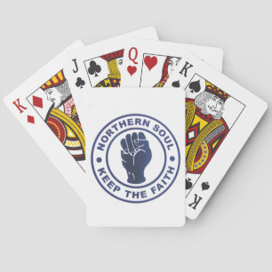 Northern Soul Keep The Faith & Fist Symbol Poker Cards