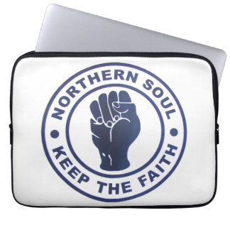 Northern Soul Keep The Faith Slogans & Fist Symbol Laptop Sleeve