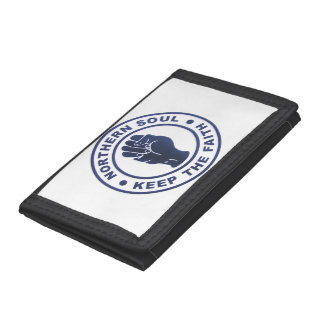 Northern Soul Keep The Faith Slogans & Fist Symbol Tri-fold Wallet