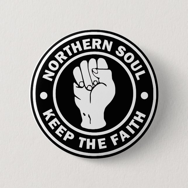 northern soul Logo  black Button (Front)