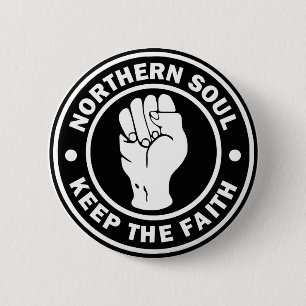 northern soul Logo  black Button