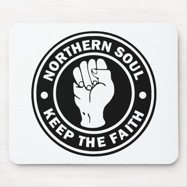 northern soul Logo  black Mouse Pad (Front)