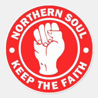northern soul Logo Red Classic Round Sticker
