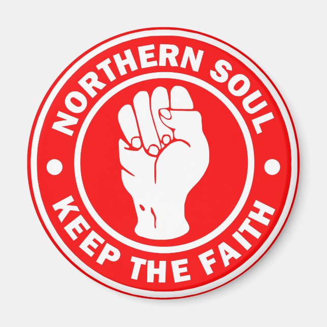northern soul Logo Red Magnet (Front)