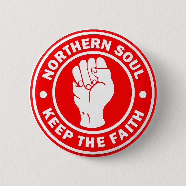 northern soul Logo Red Pinback Button (Front)