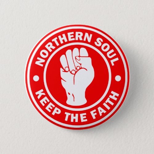 northern soul Logo Red Pinback Button