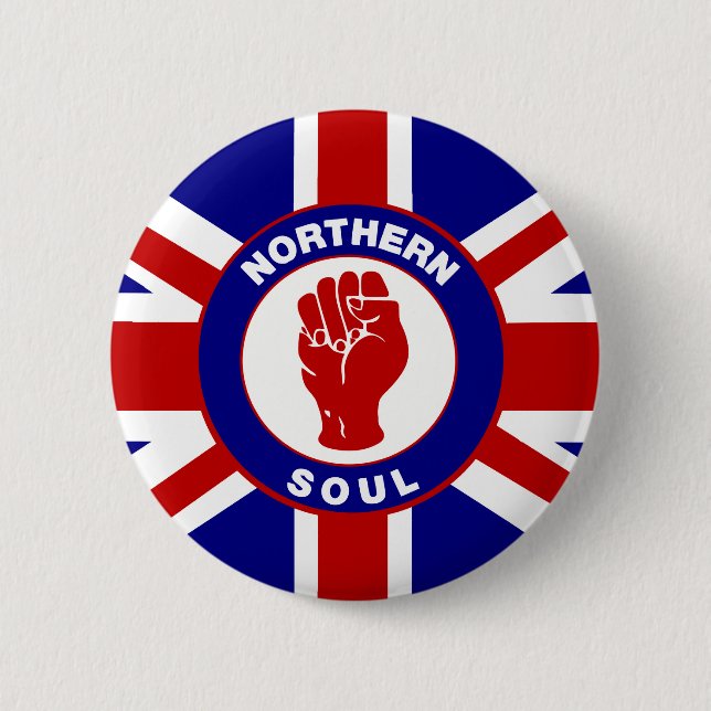 Northern Soul Union jack Pinback Button (Front)