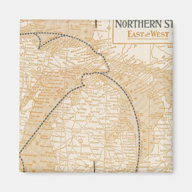 Northern Steamship Company map Magnet (Front)