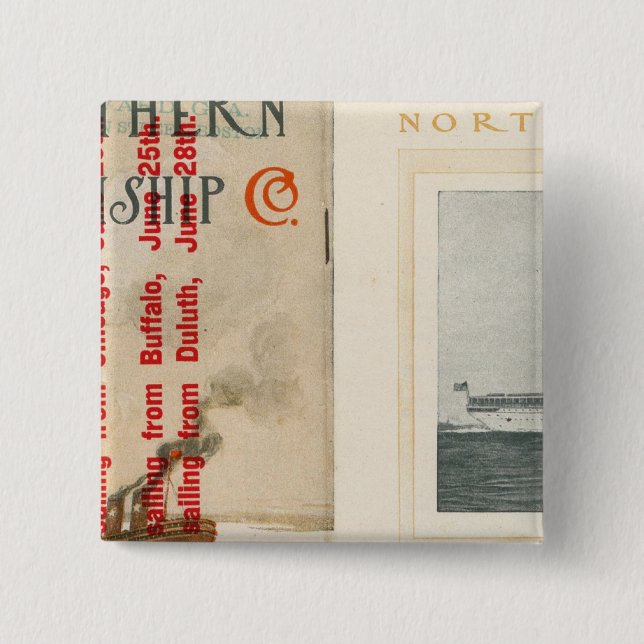 Northern Steamship Company Pinback Button (Front)