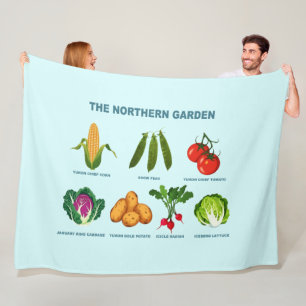 Northern Vegetable Garden Fleece Blanket