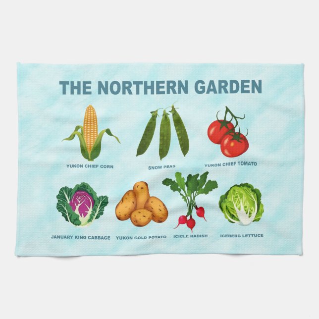 Northern Vegetable Garden Kitchen Towel (Horizontal)
