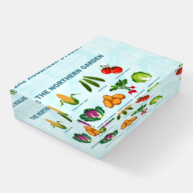 Northern Vegetable Garden Paperweight (Angled)