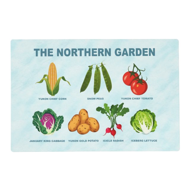 Northern Vegetable Garden Placemat (Front)