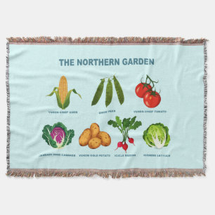 Northern Vegetable Garden Throw Blanket